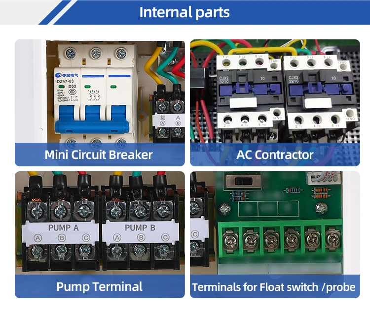 Rainproof Water Level&Pressure Simplex Pump Motor Starter Controller 380V-415V/4-25HP